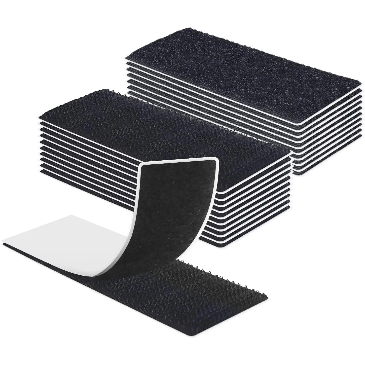 10 Pack Double Sided Hook and Loop Tape 4 in. x 1 in.  Sticky  Adhesive Strips for  and Office & DIY Use