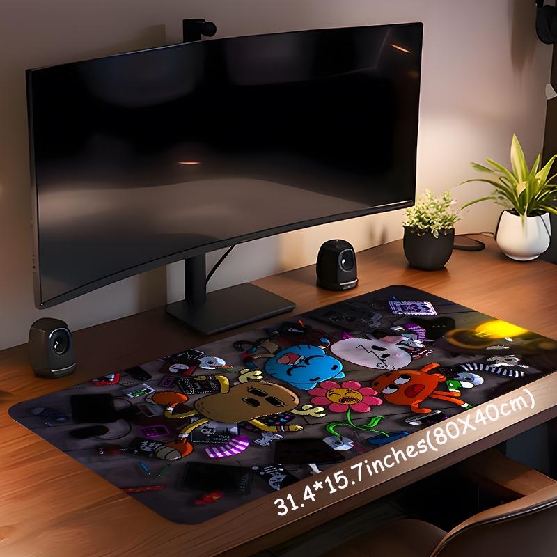 Cartoon Pattern Mouse Pad, Rectangle Gaming Mouse Pad, Non-slip Rubber Base Keyboard Mat for Home Office, Desk Decor, Mousepad
