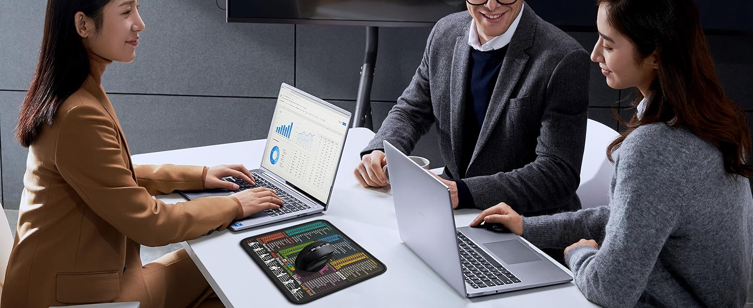 Mouse Pad for Excel/Word/PowerPoint/Windows Shortcuts – Small Excel Cheat Sheet Desk Pad – 11.8"x9.8" Portable Computer Mousepad – Gaming, Office, Waterproof, Non-Slip, Stitched Edges