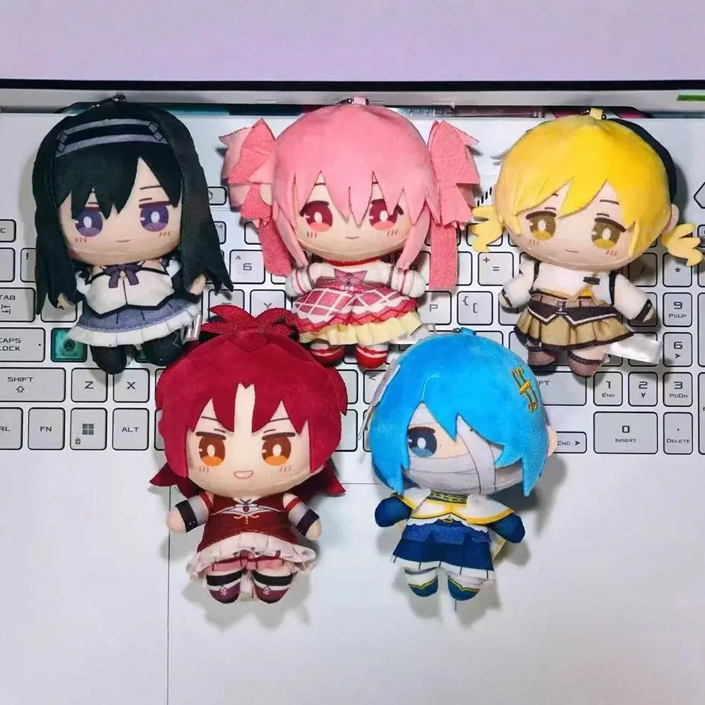 10cm Puella Magi Madoka Magica Stuffed Toy Pendant Sakura Kyouko Plusie Toy Backpack Tomoe Mami Plush Dolls Kids Gift Ornament