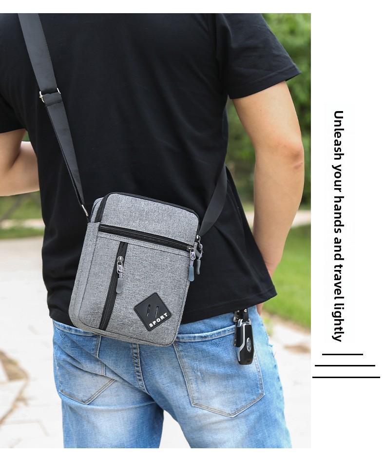 Casual Business Men Messenger Bag Version Simple Oxford Cloth Cross Body Shoulder Bag for Male Daily Use, Work, Travel Outdoors