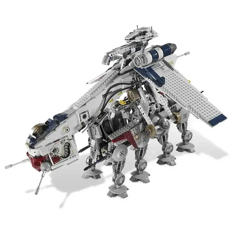 New Airborne Transporter Building Blocks Set, Modular Warship Model Kit, High-Fidelity Sci-Fi Toy, Educational Desktop Decoration for Boys