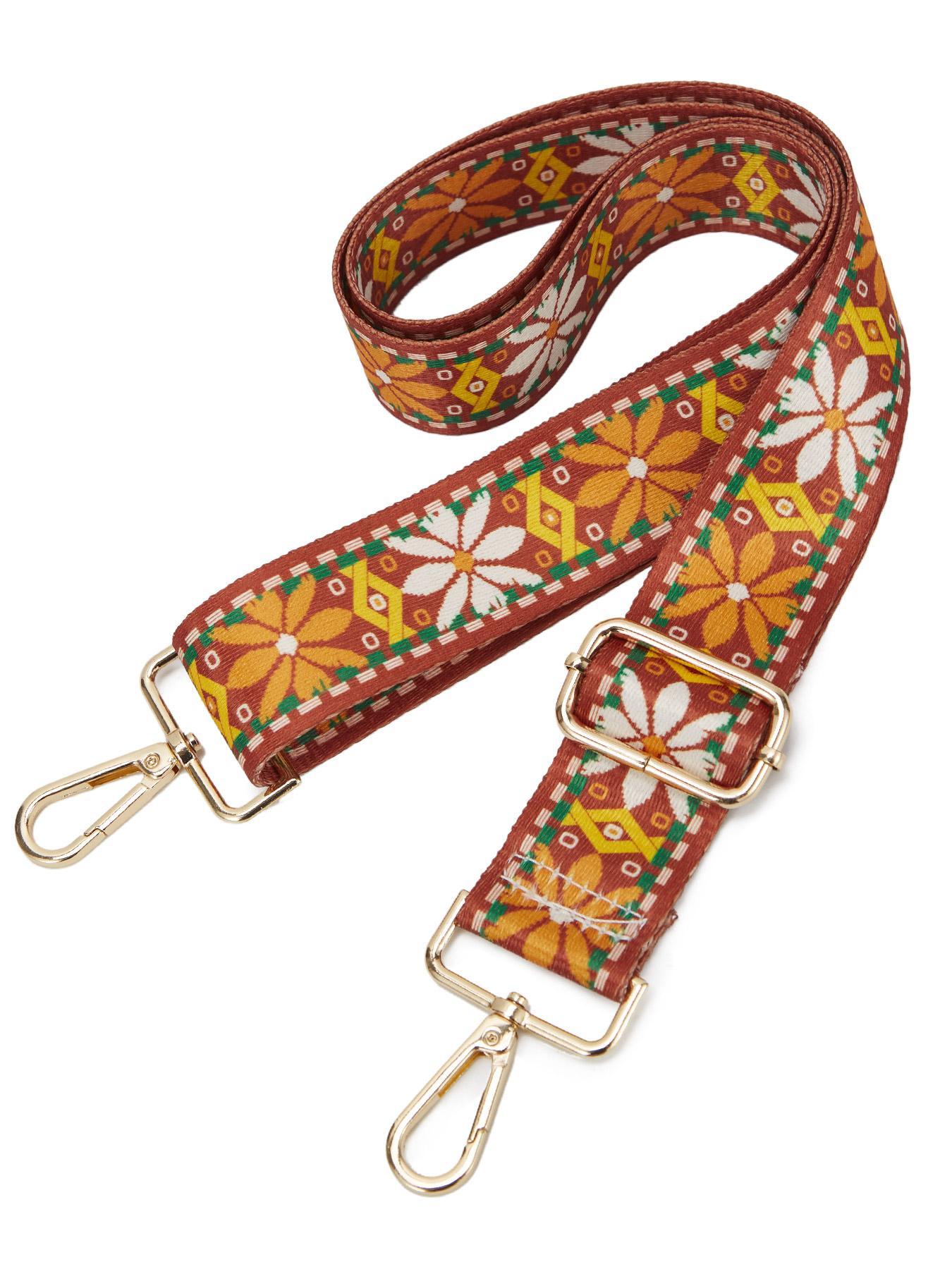 Women's Boho Style Ethnic Pattern Printed Strap, Vintage Trendy Detachable Bag Strap, Chic Retro DIY Bag Accessories