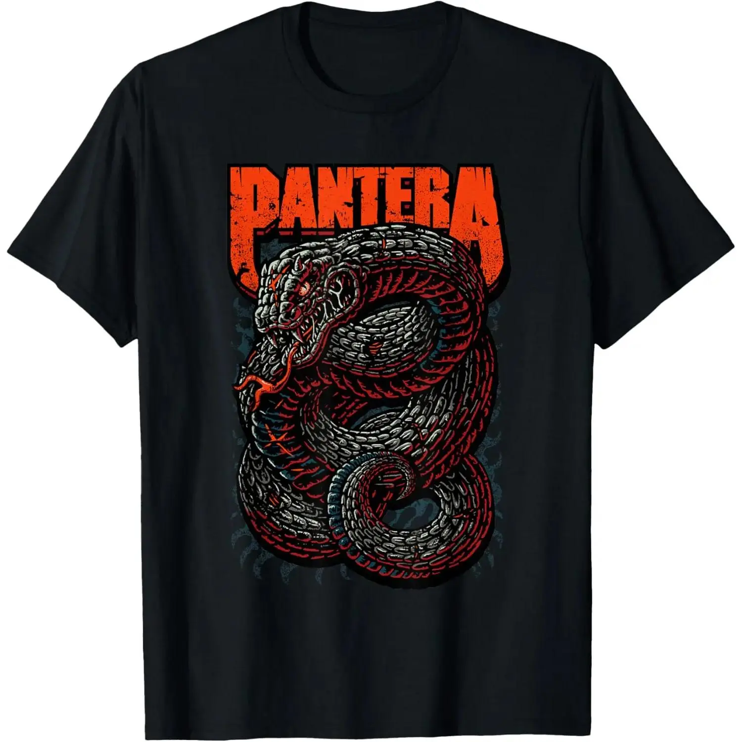 Pantera Venomous Official T-Shirt - Classic Fit, Short Sleeve, Adult, Black Retro Print Cotton Short Sleeve Tee for Men Women Streetwear