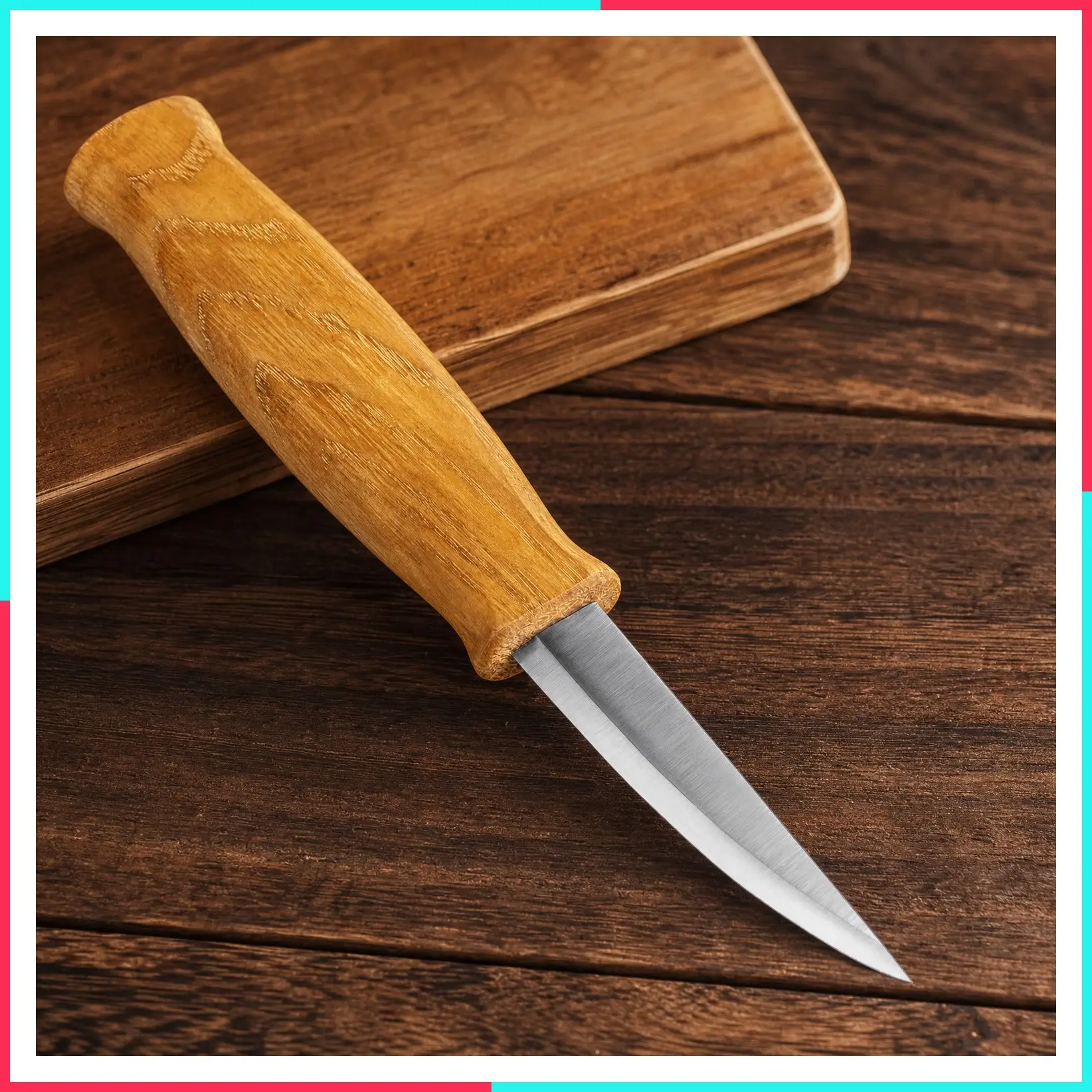 Wood Carving Knife C4 3.14 Inch Whittling Sloyd Knife for Roughing - Spoon Carving Tools for Beginner to Pro Carver - Whittling Knives for Woodworking