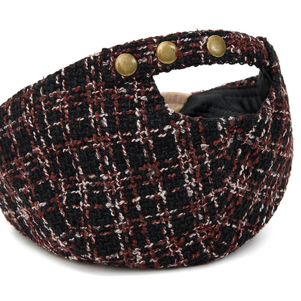 HT5033 Berets Knitted Spring Autumn Winter Hat Male Female Flat Cap Men Women Painter Beret Hat Adjustable Octagonal Beret Caps