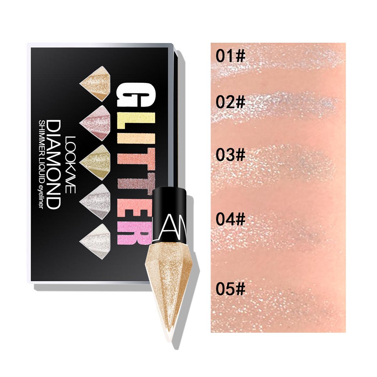 5Pcs Diamond Shiny Eyeliner Liquid Set Natural Eye Makeup Cosmetics