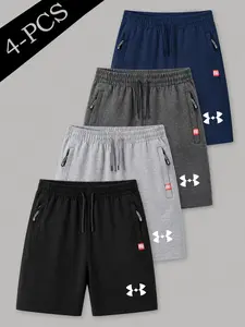 4-Pack Men's Sport Shorts, Ideal for Strength Training, Running, Gym, Outdoor Activities, Breathable, Comfortable, Unisex Design