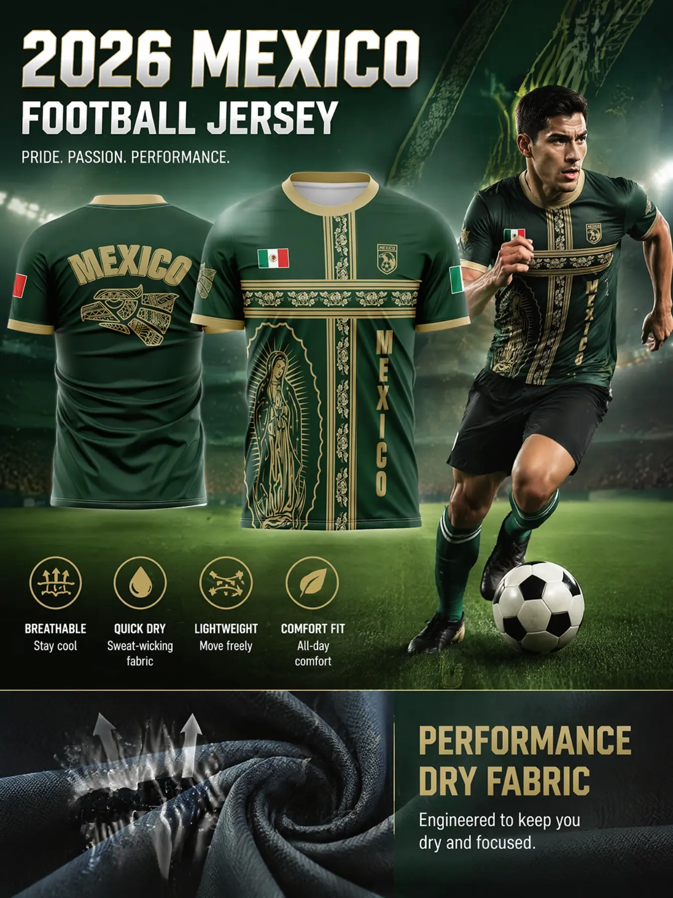 Brazil National Team Soccer Jersey, Deep Blue Leopard Print, Gold Cbf Emblem, Quick-Dry Mesh, Lightweight Football Jersey, Sporty Style, All Seasons, Adult Men's