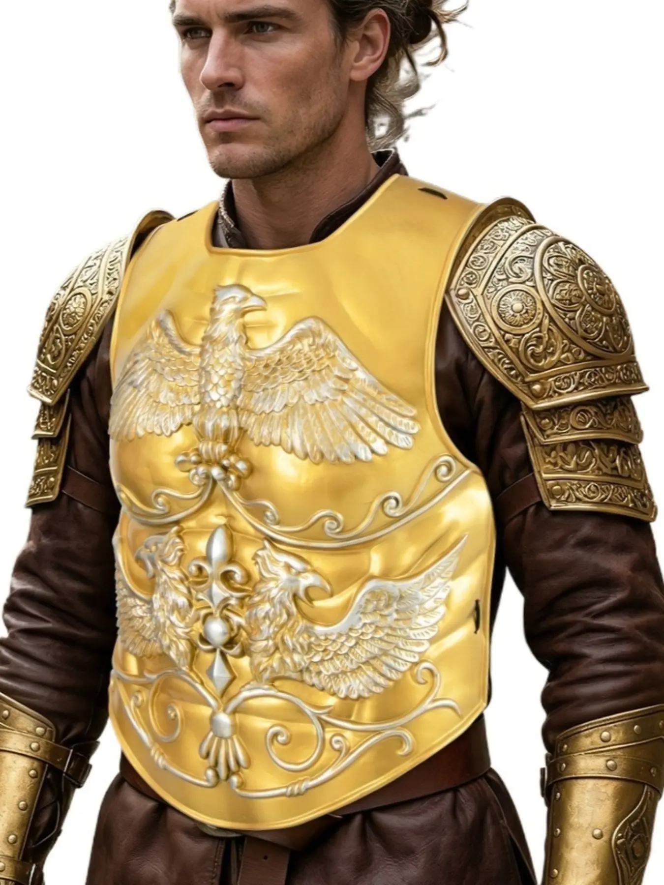 Medieval Roman Viking Knight Armor Set Vintage Cosplay Costume Outfit Shoulder Armor LARP, Stage Shows & Themed Events