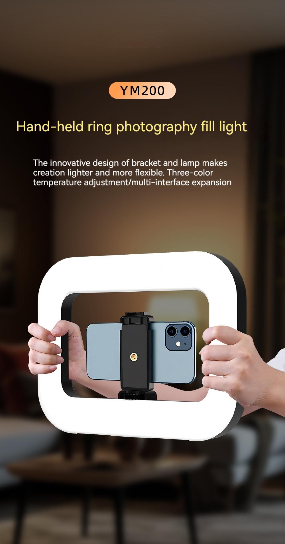 New Handheld LED Rechargeable Fill Light Portable Mobile Phone Live Broadcast Photography Desktop Selfie Light