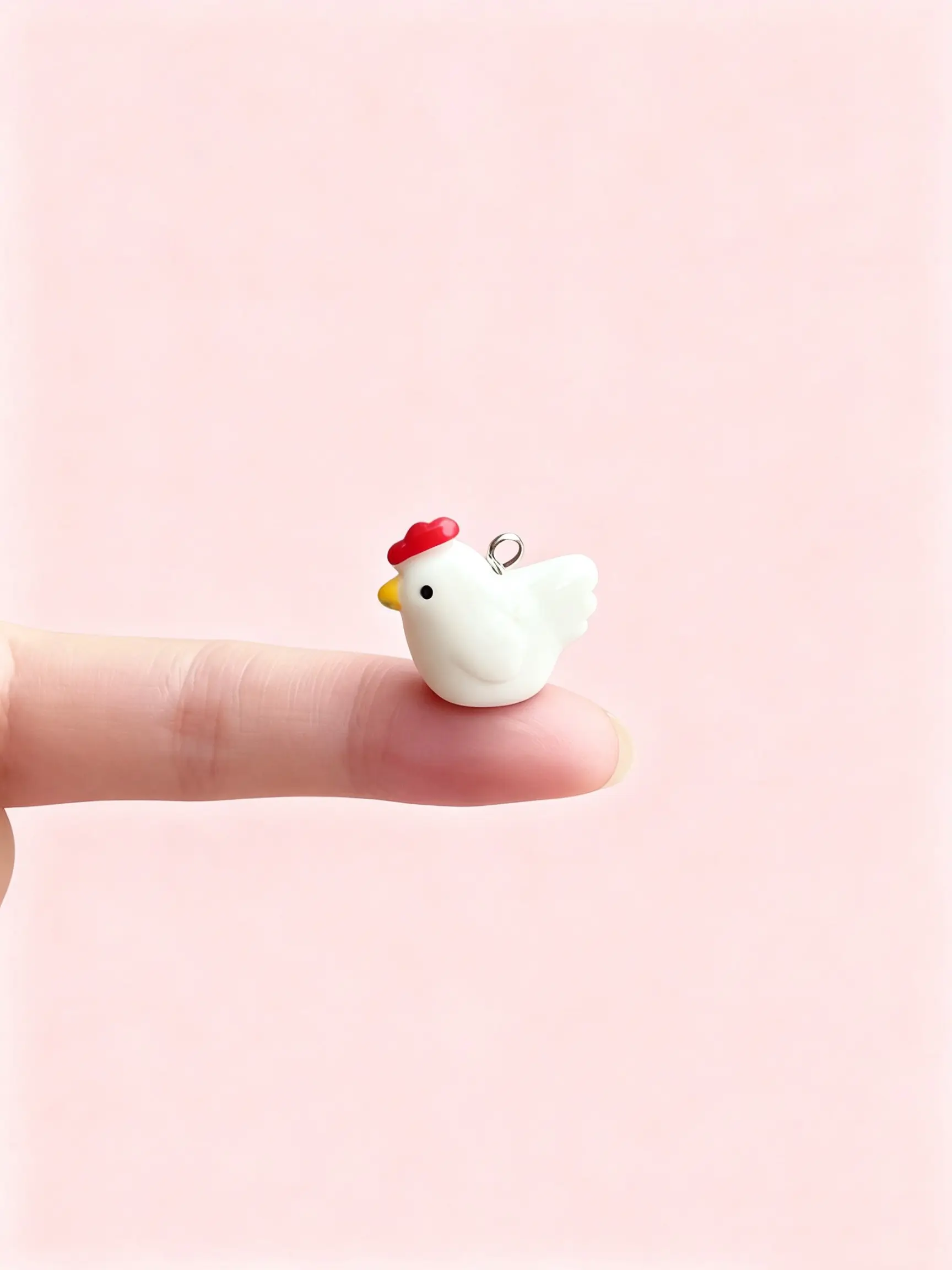 10pcs Cute Farm Mini Chicken & Egg Resin Charms Set, Kawaii Hen Quail Egg Pendants, DIY Earrings Bracelet Keychain, Easter Gift