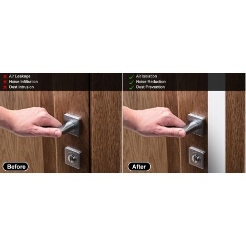 20ft T-Shaped Weather Stripping Seal, Door Seal Tape for Doors and Windows, Blocks Cold Drafts and Reduces Noise