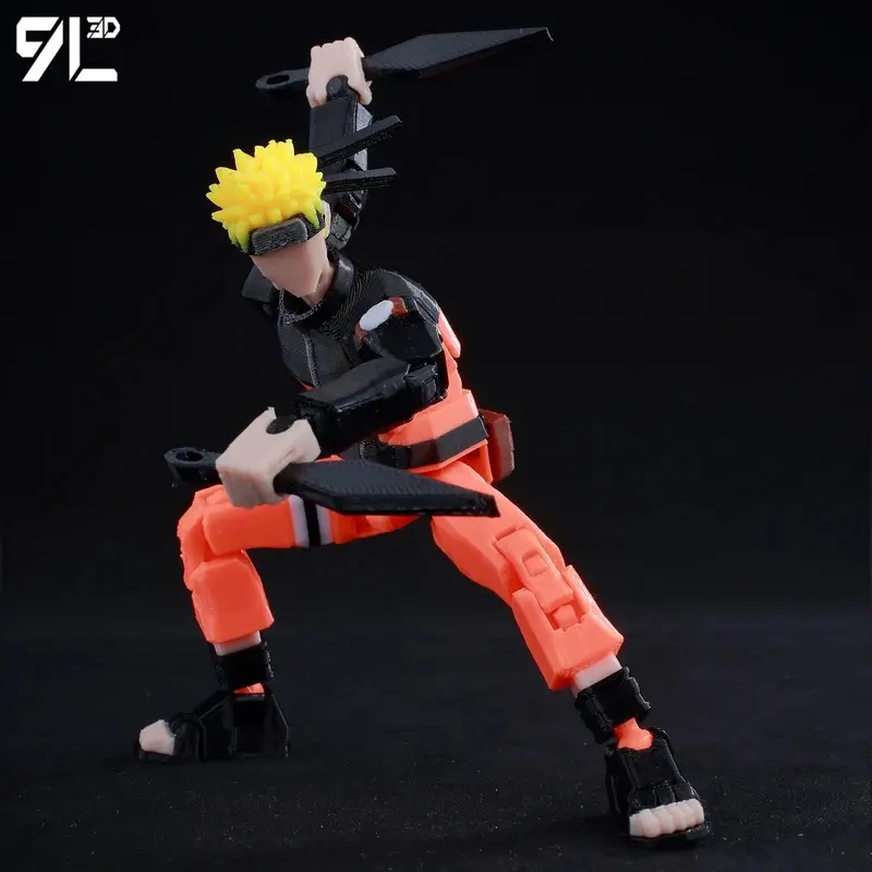 9L3D Dummy Anime Ninja Action Figures Set Collection T13 Pack Multi-Jointed Poseable 3D Print Lucky Naruto Full Body Mechanical