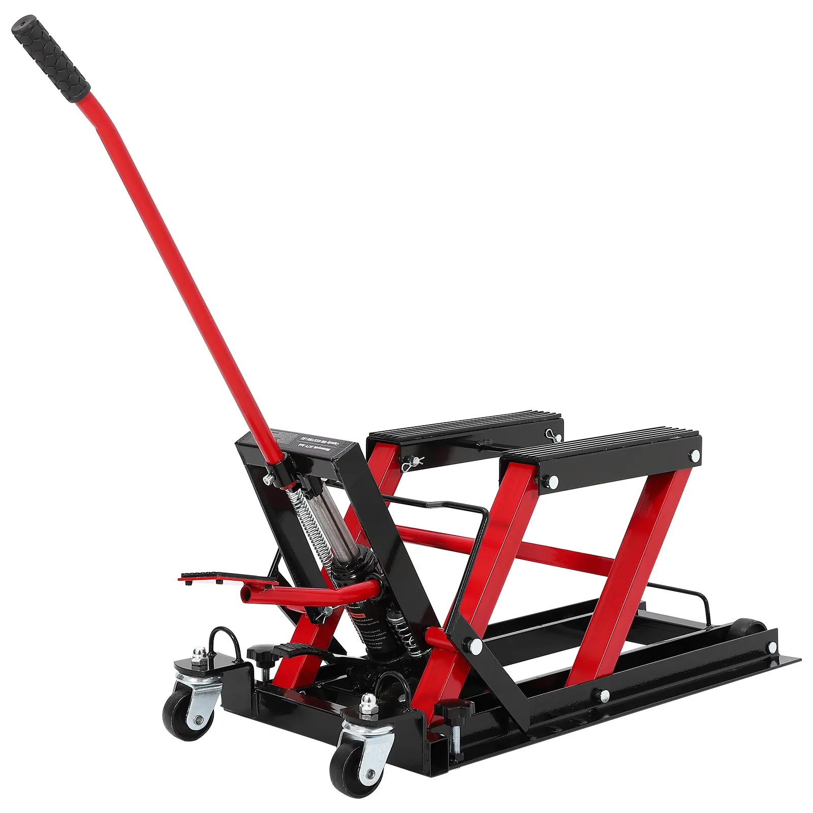 Hydraulic Motorcycle Lift Jack 1500Lb Heavy Duty ATV/UTV/Dirt Bike Lift with 4.7''-14.57'' Height Range, Non-Slip Platform & Safety Lock, Garage Scissor Jack, Car Maintenance Tool