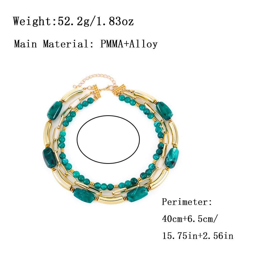 Multi-layered beaded necklace