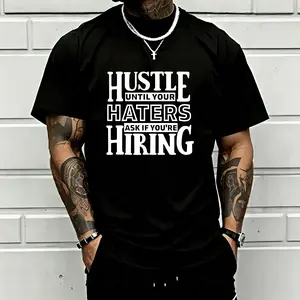 Motivational Quote Graphic T-Shirt, Classic Unisex 100% Cotton Tee, Regular Fit Casual Streetwear Top for Entrepreneurs