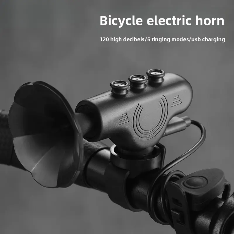 Waterproof Adjustable Electric Bike Horn - Super Loud Electronic Bell, Universal Cycling Gear for Bicycles and Motorcycles