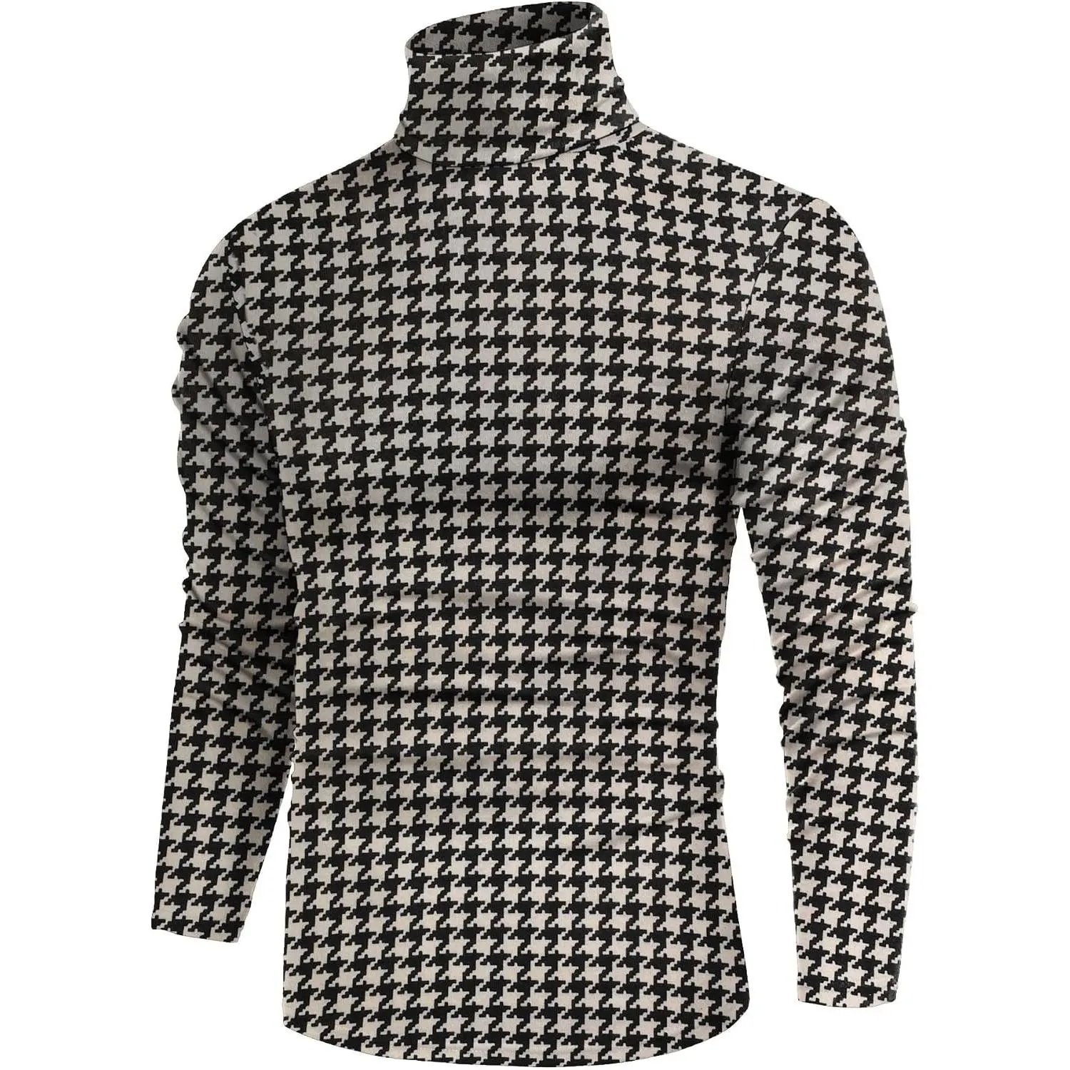 Men's Casual Slim Fit Basic Tops Knitted Lightweight Turtleneck Pullover Sweater