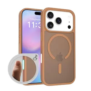 Luxury Magnetic For Magsafe Clear Thin PC Phone Case For iPhone 16 17 Pro Max Air Plus Camera Touch Button Protector Matte Cover