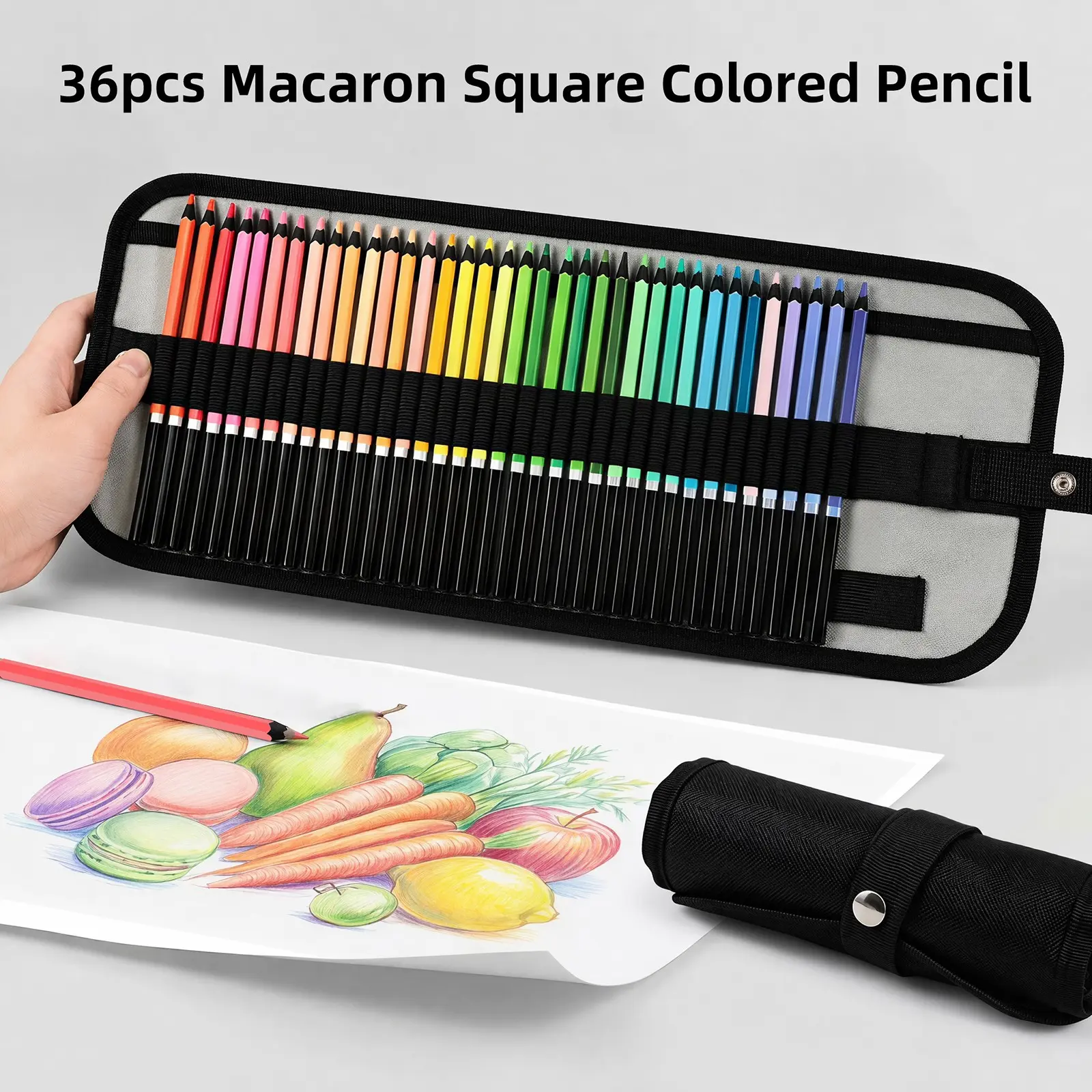 Macaron Pastel Colored Pencils,Set of 36 Colors,Artists Soft Core,Ideal for Drawing Sketching Shading,Coloring Pencils, For Professional Artistic Use