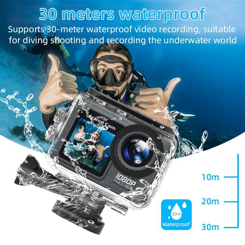 High-definition Sports Camera, 1 Set Waterproof Recorder Camera for Diving Swimming Bicycle Motorcycle, Outdoor Sports Mini-camera with 32GTF Card