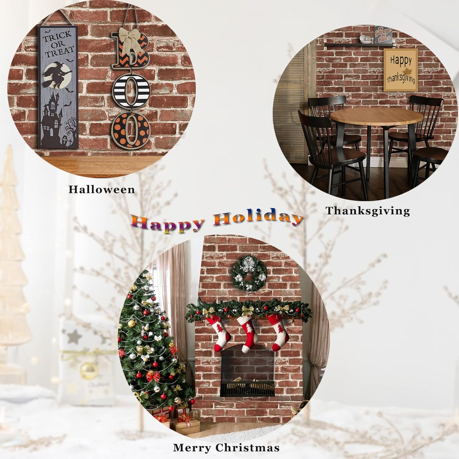 Brick Pattern Peel & Stick Self-Adhesive Wallpaper, 118-Inch Long 17.5-Inch Wide, Waterproof Removable for Bedroom DIY Theme Party Furniture Renovation Brick Pattern Peel & Stick Self-Adhesive Wallpaper, 118-Inch Long 17.5-Inch Wide, Waterproof Removable for Bedroom DIY Theme Party Furniture Renovation