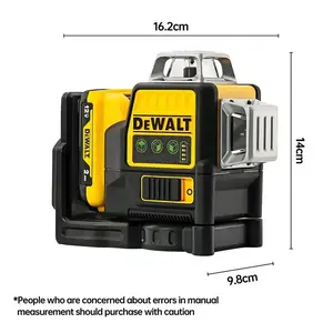 DEWALT Laser Level DW089LG Self-Leveling 12 Lines 3 x 360 Degree Green Beam Laser 12V MAX Lithium-Ion Battery Laser Device