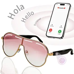 Smart Audio Glasses,AI Translation,Support Over 130 Languages, UV Protection Lens,Hands-Free Photo Capture,Bluetooth Glasses with Voice Assistant for Outdoor Travel, Meeting