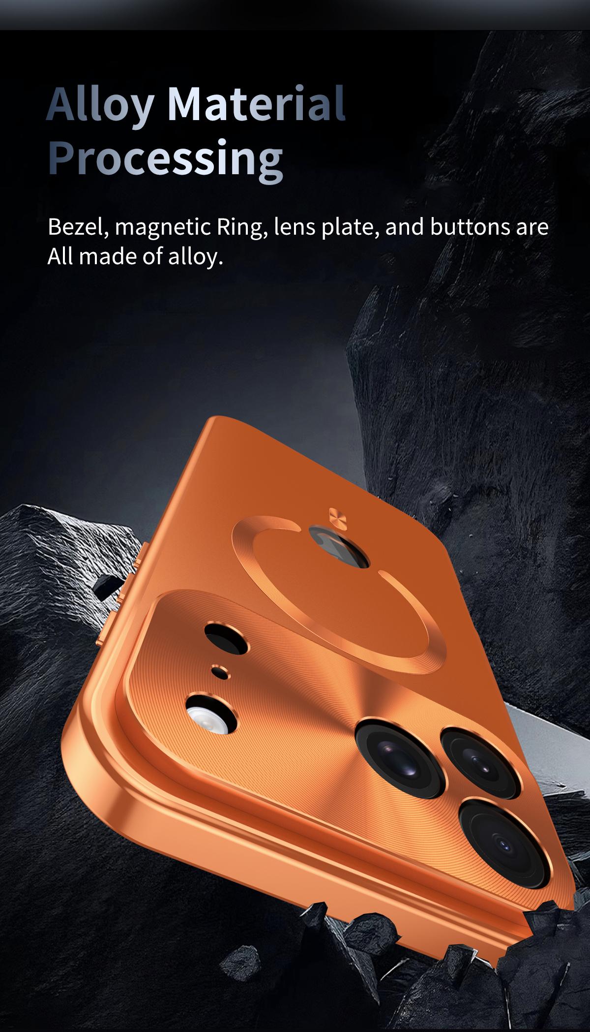 Metal Frame iP 17 Pro Max Case Purple Full Coverage Privacy Screen Lens Protection Magnetic TPU Back International Warranty Phone Cases phone case 17 pro max