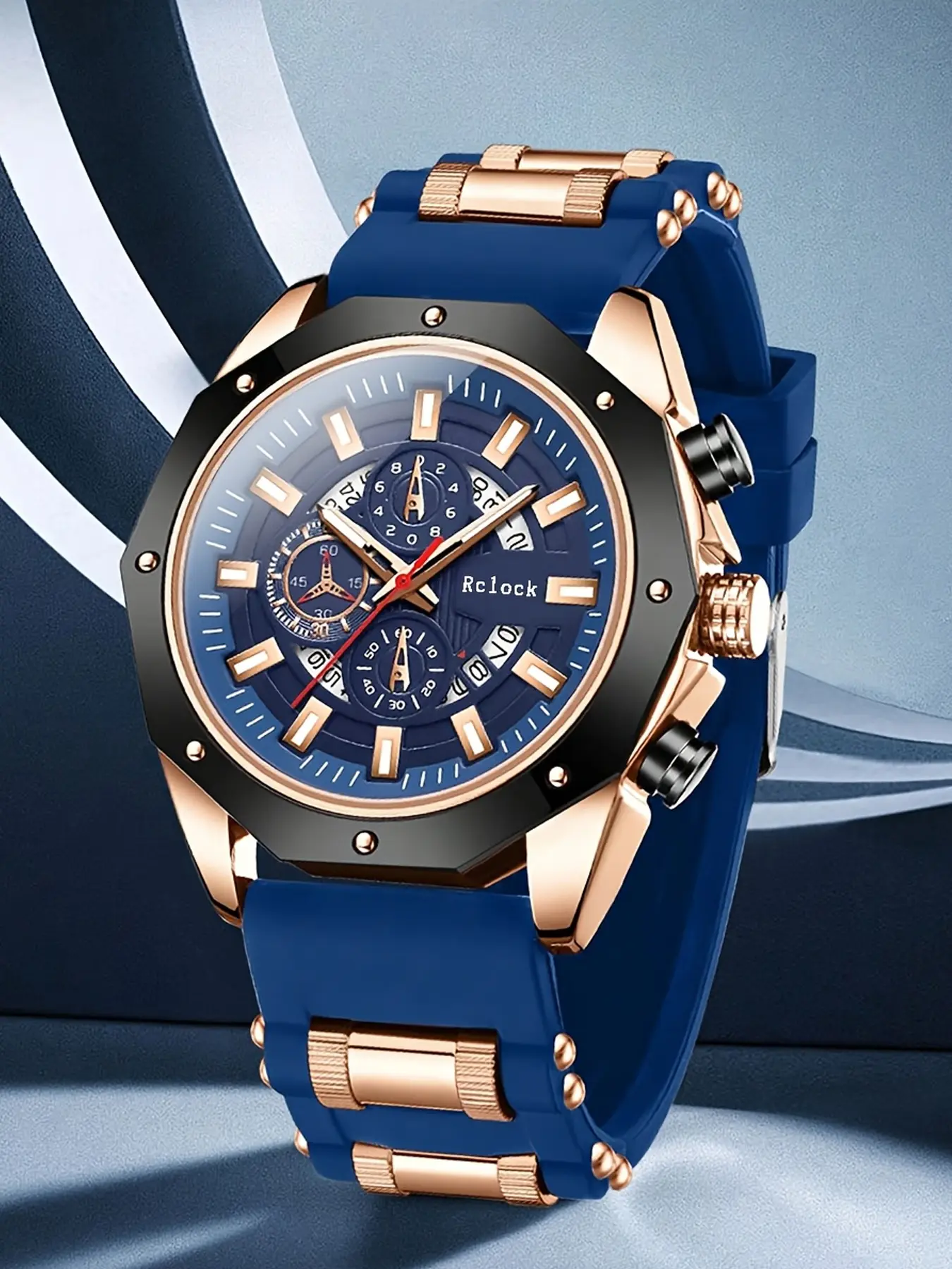 1 piece/set watch fashion silicone tape watch multi-function calendar sports watch