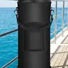 Reusable Boat Trash Can, Portable Floating Storage Container, Leakproof Bag with Clip, Fits 10-13 Gallon Bags, Ideal for Kayaking, Camping, Rvs, Boating Accessories, Boat Stuff