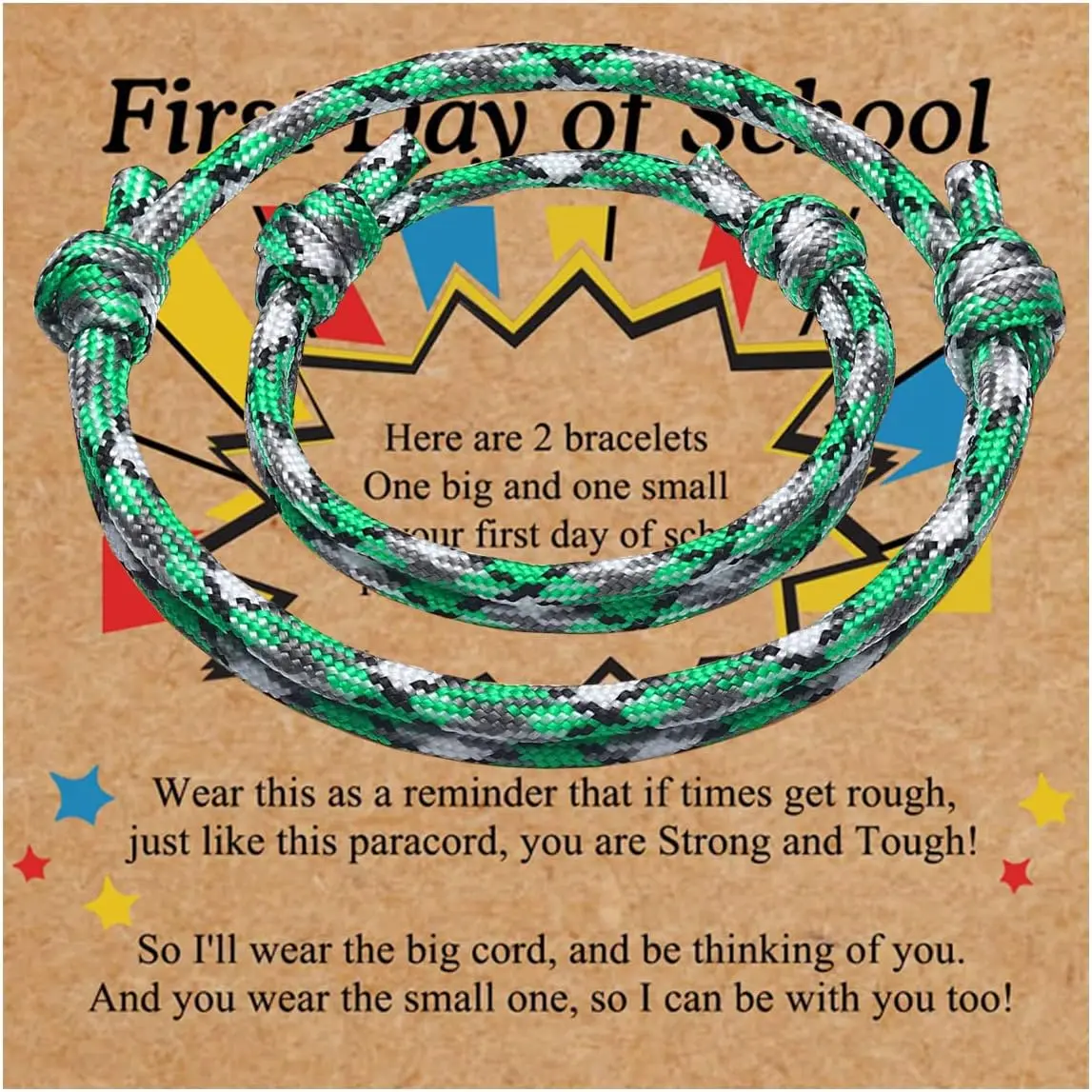 Of School Bracelet, Matching Mommy And Me Mother Son Daughter Paracord  To School Bracelets Wish  for Mom Boys Dad Girls