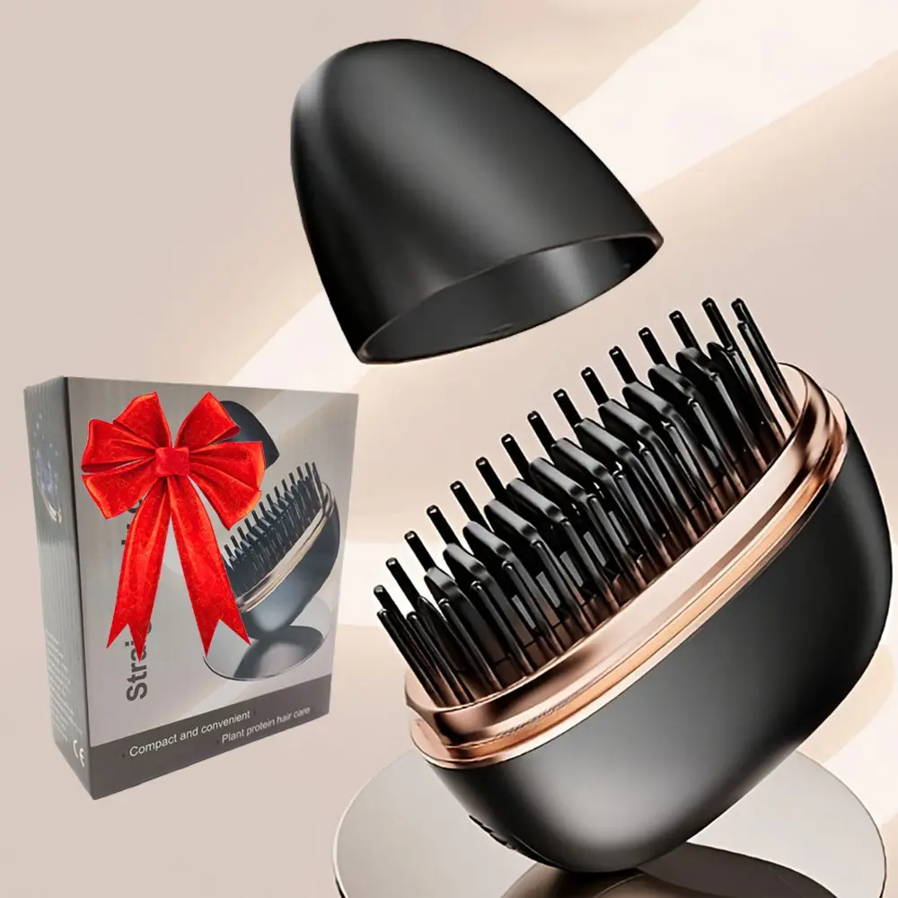 1 pc Mini Cordless Hair Straightener Comb - Rechargeable USB- Portable Pocket-Sized Hot Comb with Comb Tip for Bangs, -the- Smoothing, Fast Styling for Straight Hair, Travel-Friendly Hair Styling Hair Tools