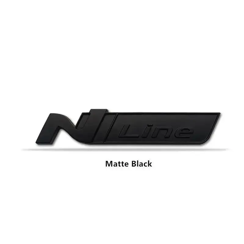 3D Metal N Line Logo Rear Boot Trunk Emblem Badge Decals For Hyundai i20 i30 Sonata Kona Elantra Tuson Car Stickers