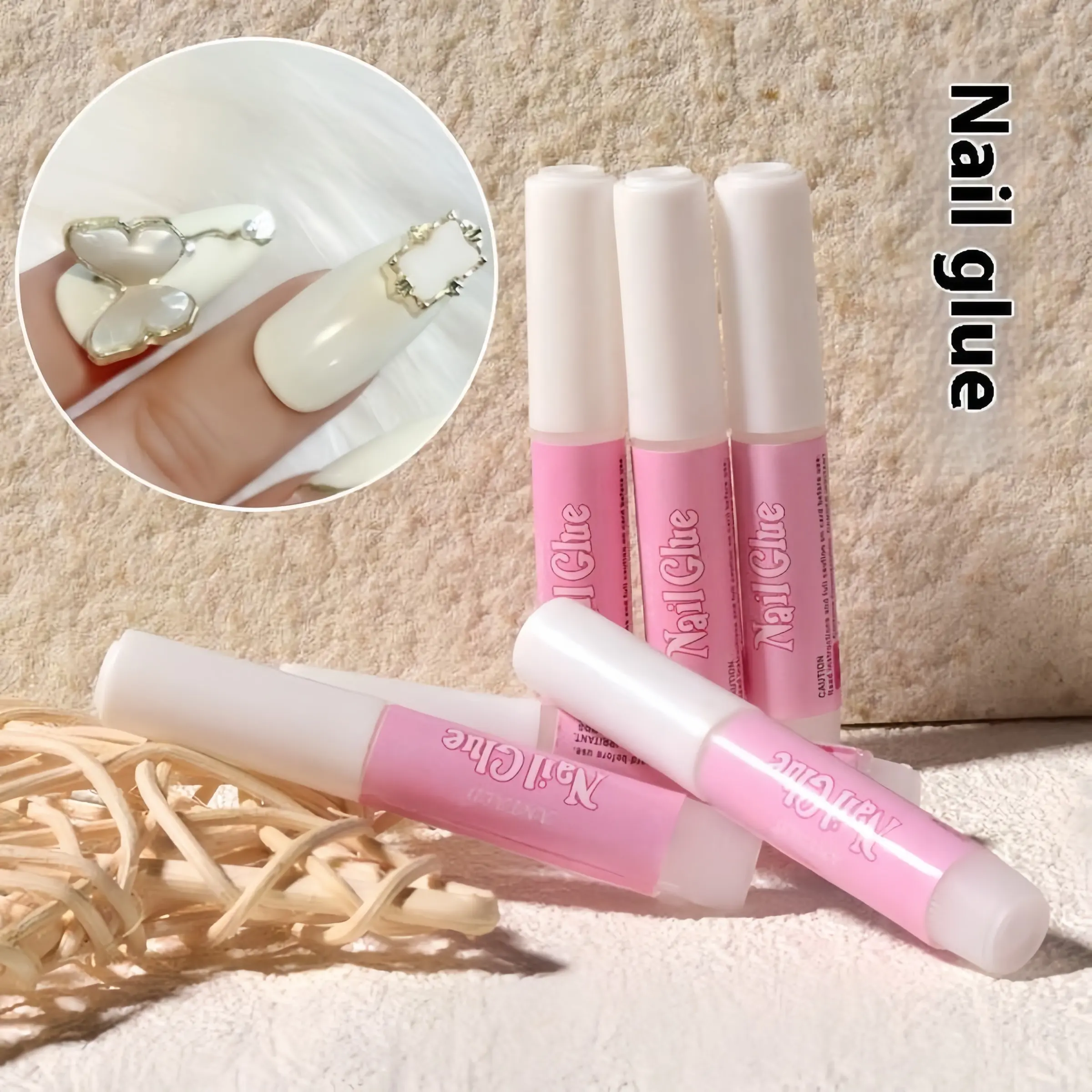 2g Mini Super Strong Nail Glue, Long Lasting Fake Press on Nail Tip Adhesive, Waterproof Durable Manicure Bond Glue for DIY Salon Use, Nail Art Supplies, Nail Adhesives, Diy Nails Art