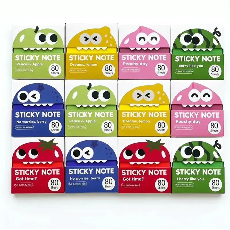 Transparent Pull-Out Sticky Notes, 3/6 Boxes, 240/480 Sheets Total, Ideal for Office & Home Use, Easy-To-Use Adhesive Paper