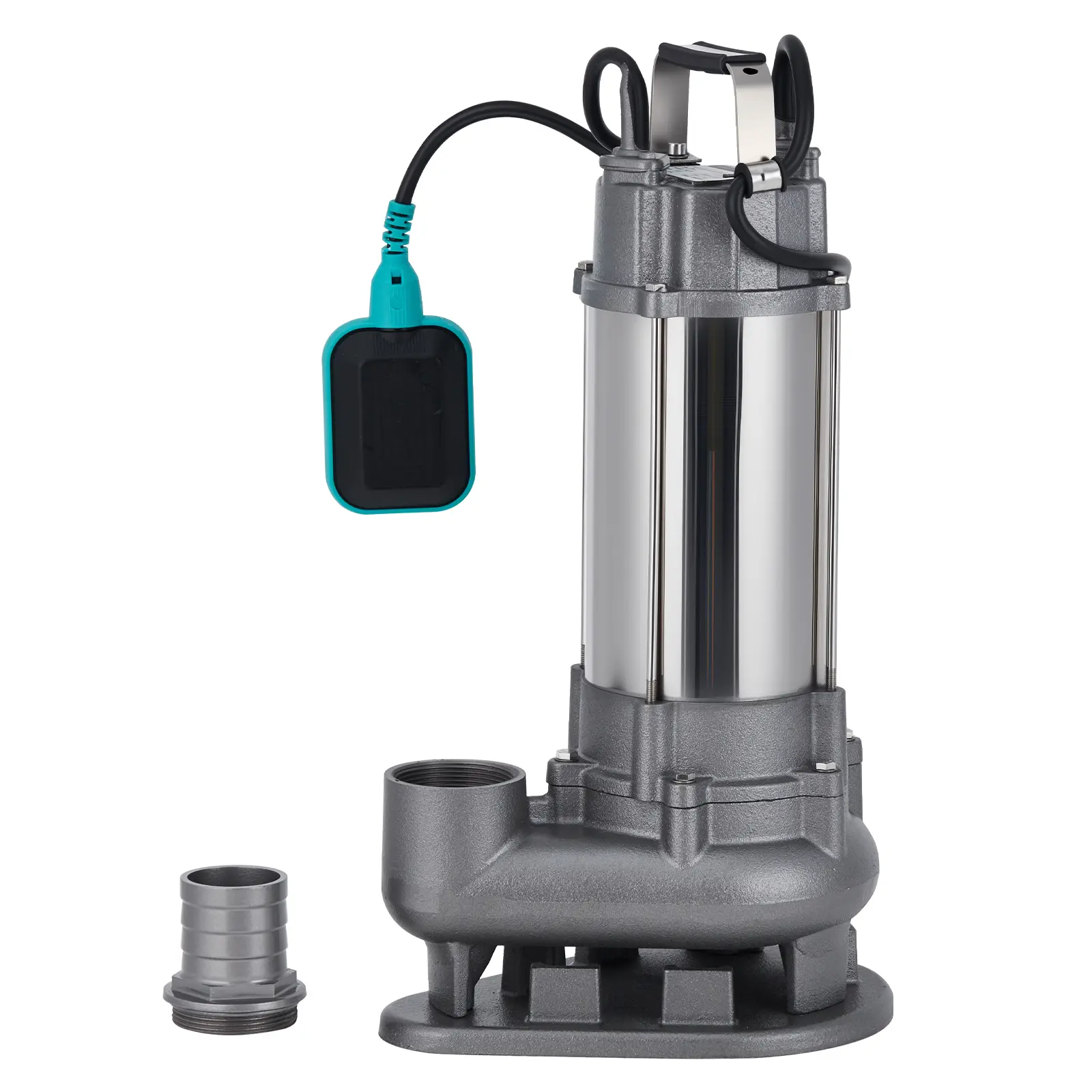 Cast Iron Submersible Sewage Pump – Automatic Tethered Float Switch, For Basement & Sump Basin