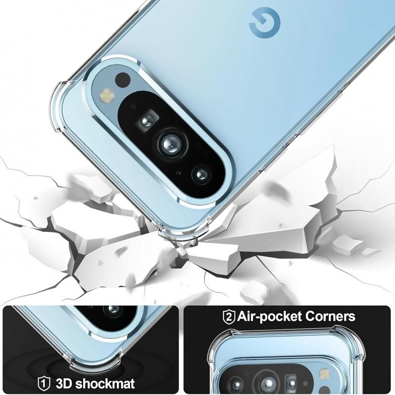 Ultra-thin Clear TPU Soft Shell Shockproof Protective Case for Google Pixel 9 Pro XL 9 8 7 6 Pro 9A 8A 7A 6A, Cellphone Accessories