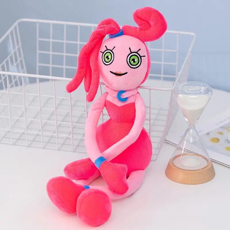 Poppy Playtime Mommy Long Legs Pink Plush Toy Flexible Long Limbs Stuffed Doll Horror Game Character Soft Fluffy Ornament Gift For Kids Teens Halloween Horror Themed Party Favor Cross-Border Wholesale