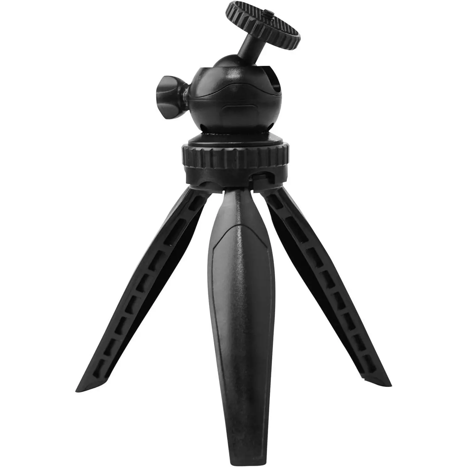 1/4" Mount 360° Ball  Mini Tripod Stand Holder - Portable, Lightweight for DSLR, Webcam & Phones,  Stability, Adjustable Angle, for Vlogging, Photography & Filming