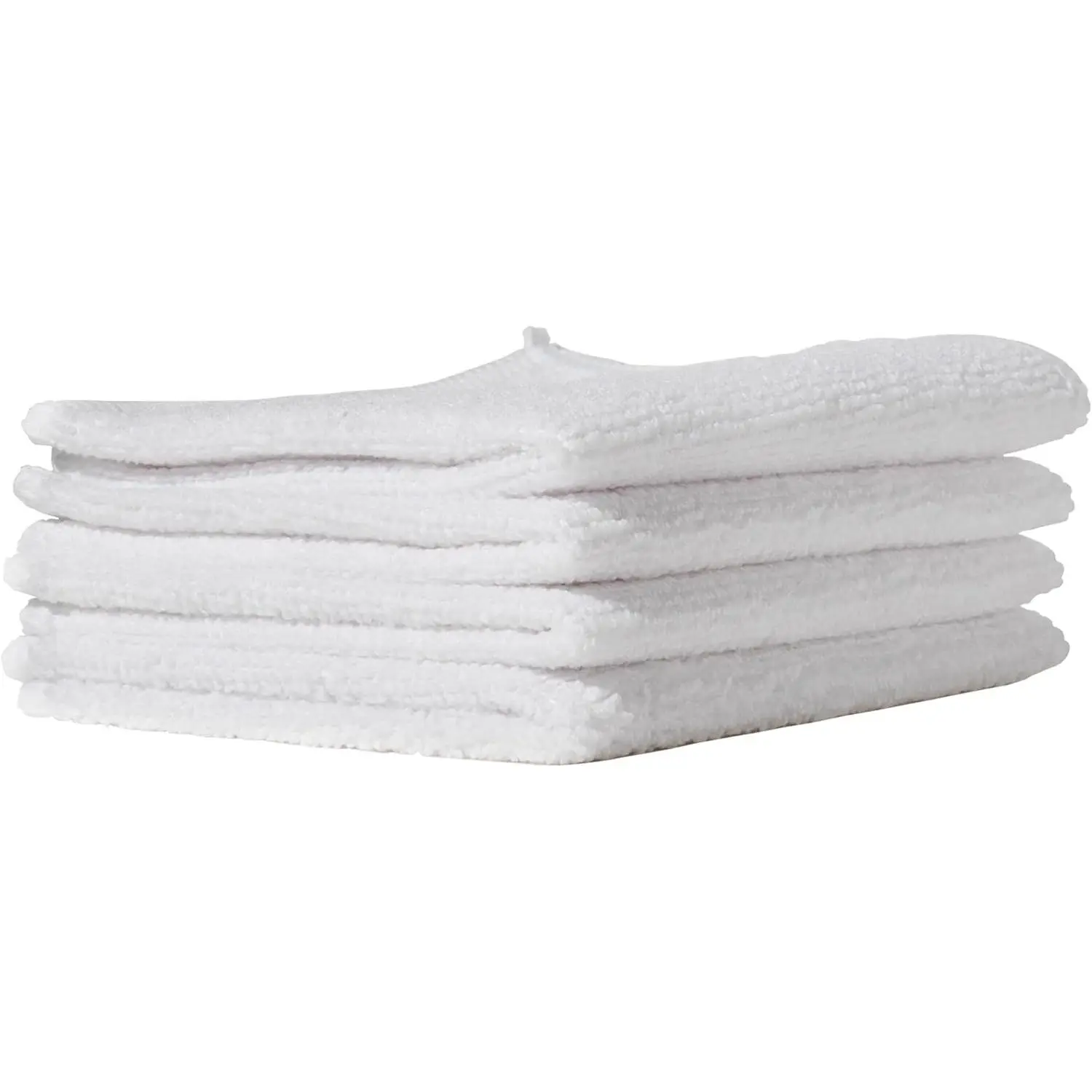 Pack of 4 Microfiber Cloths – Lint Free - White Cleaning Cloths -  and Washable