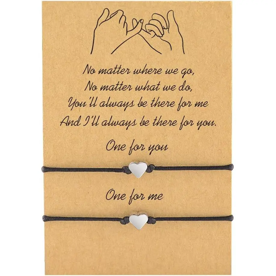 Matching Bracelets for Couples   Pinky Promise Bracelets | Birthday Gifts for Family Sister Women Men