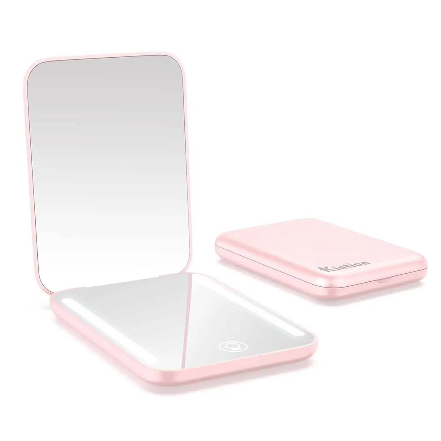 Rechargeable Pocket Mirror, 1X/3X Portable Compact Mirror | 3 Color Dimmable Lighting, Double Sided Small Wallet Mirror, Lighted Travel Mirror for Women Gifts