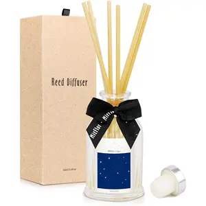 Reed Diffuser,  Luxury Night Air Freshener Diffuser for Shelf Decor, Hotel Collection Diffuser Oil - , Berry, Jasmine, Musk, Oakmoss - 3.4 fl oz