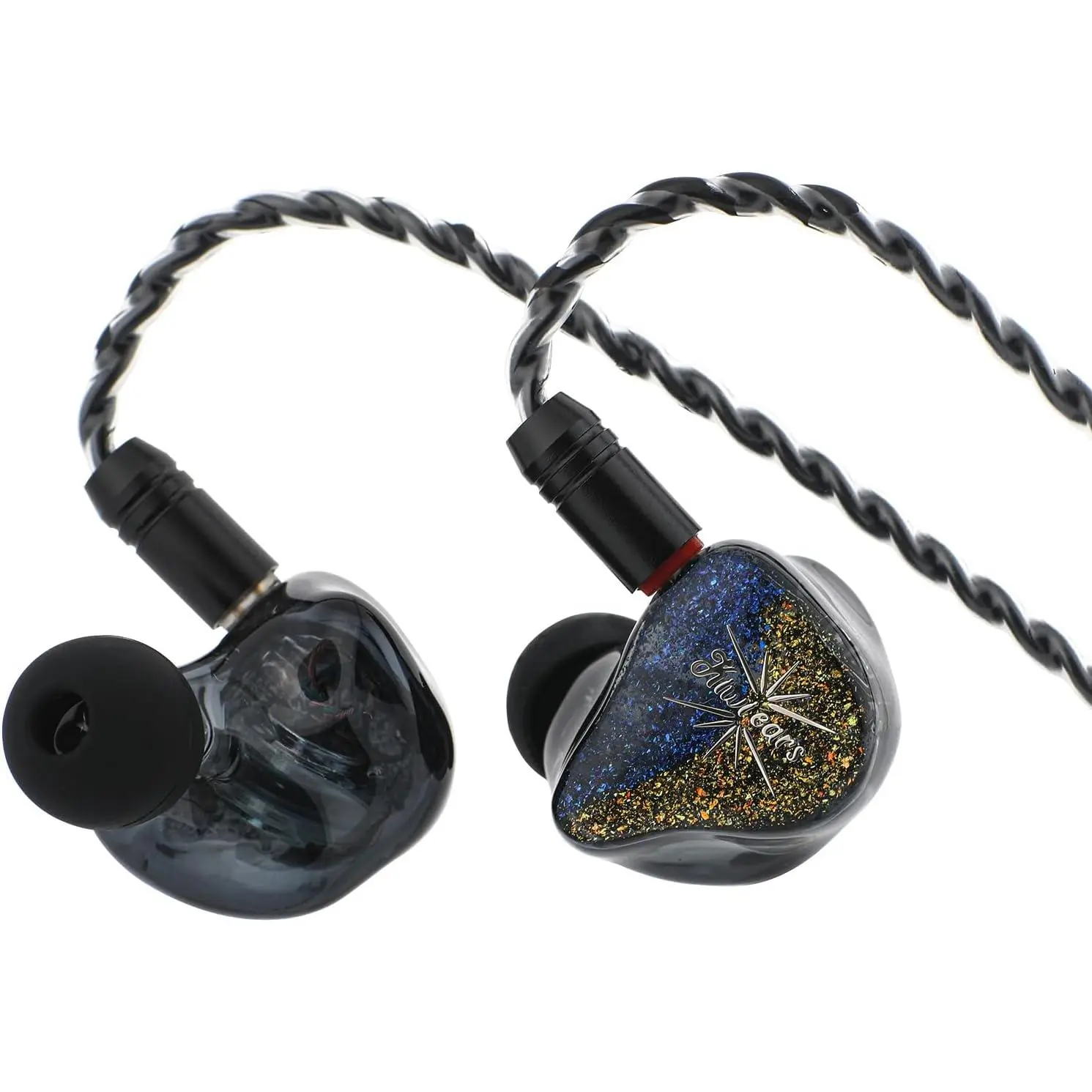Kiwi Ears Forteza Ear Monitor, 1BA + 2DD HiFi Wired Earbuds, Gaming Earbuds, Hybrid Driver IEM Earphones Headphones, with Detachable IEM Cable for Musician Gamer (Black)