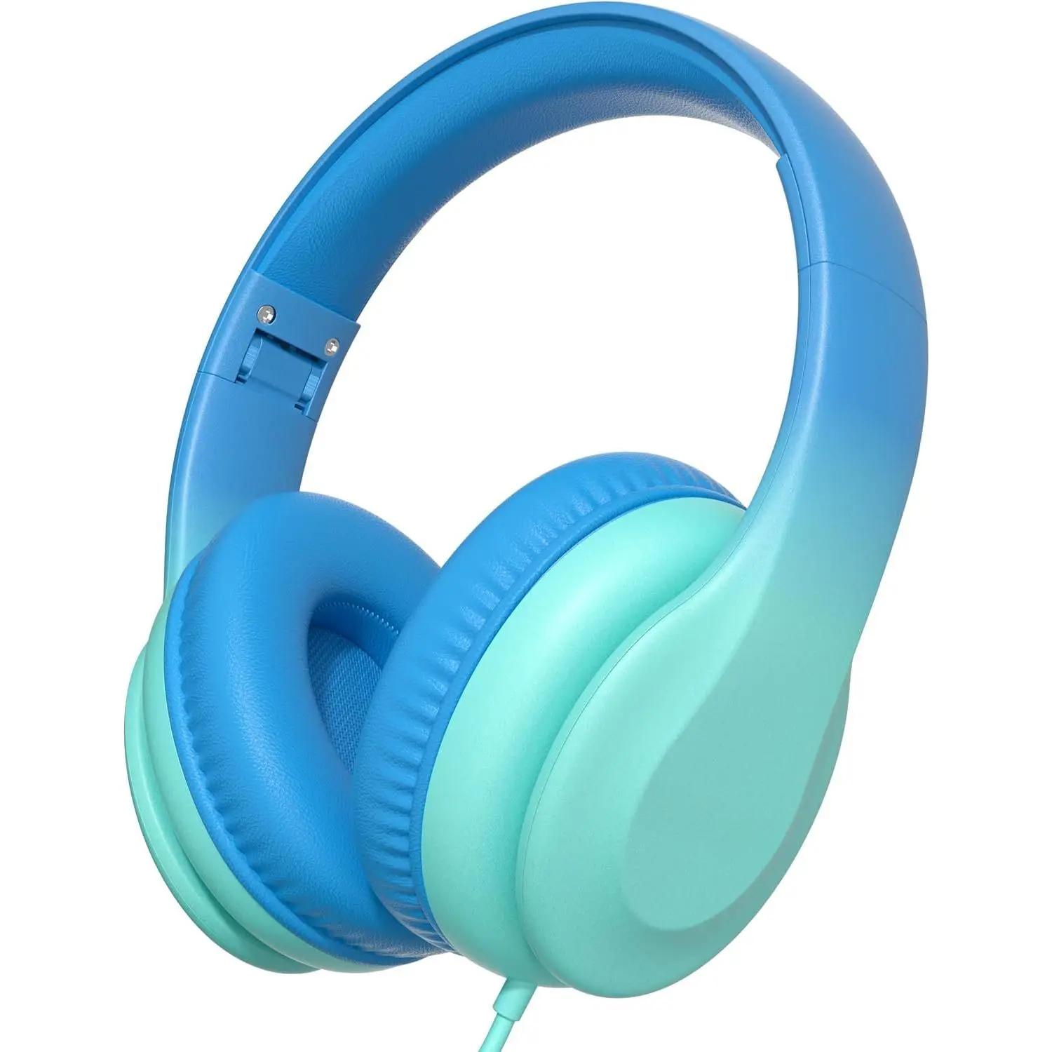 Headphones, Over-Ear Wired Headphones for , 85dBA Volume Limited, Foldable Stereo Sound  Headsets, 3.5mm Jack for School Entertainment, Gradient Blue