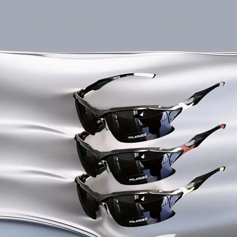 Unisex Outdoor Sports Photochromic Sunglasses - Polarized Lenses, Glare Cut, Windproof Protective Eyewear, UV Protection for Cycling, Off-Road Mountaineering
