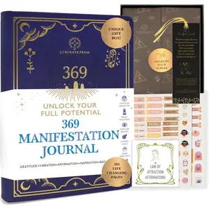 The  369 Manifestation Journal - Transformative Law of Attraction Book to Unlock Your Limitless Potential - Presented in Luxurious - Packaging