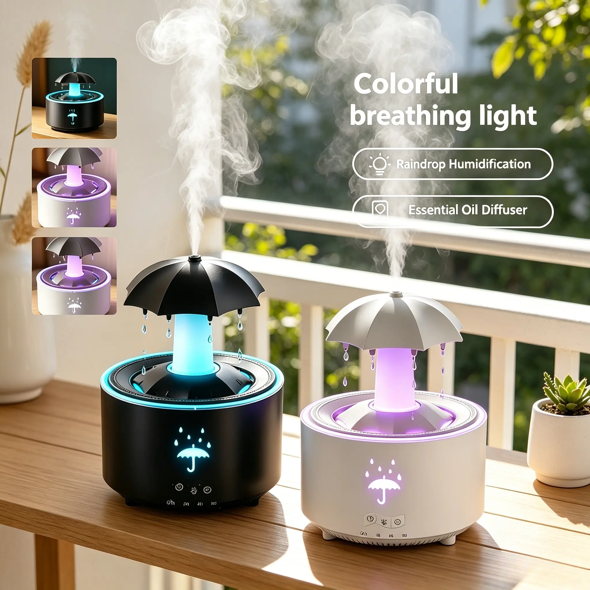 This Rain Cloud Humidifier Changed My Whole Room Vibe 360° Rotating Raindrop & 7 LED Mood Lights, Auto Shut-Off, Quiet Cool Mist Humidifier
